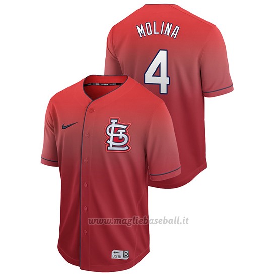 Maglia Baseball Uomo St. Louis Cardinals Yadier Molina Fade Autentico Rosso
